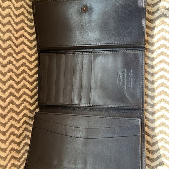 Women’s Blue Leather Wallet By Noblesse Navy Genuine Leather Coin Card Holder - Picture 3 of 10